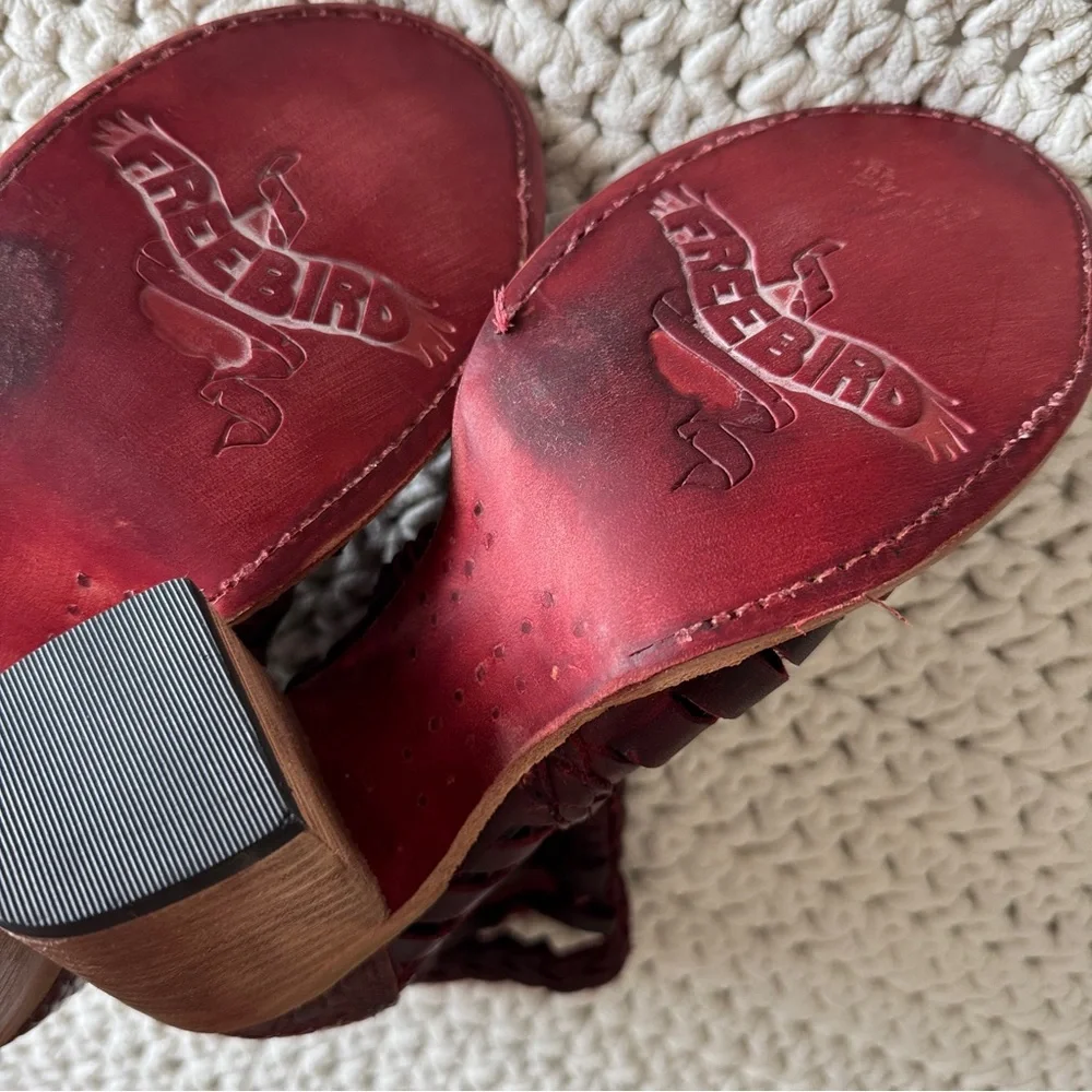 Freebird by Steven Burgundy Cutout Ankle Boots - Picture 4 of 7